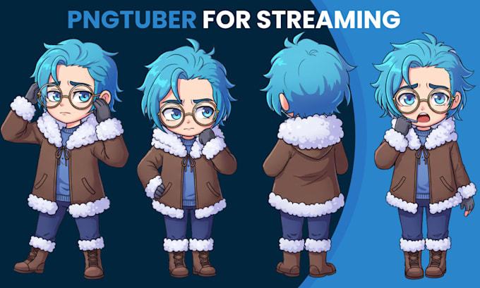 Bestseller - draw pngtuber chibi live2d model rig png tuber vtuber giftube pngtuber, pngtuber