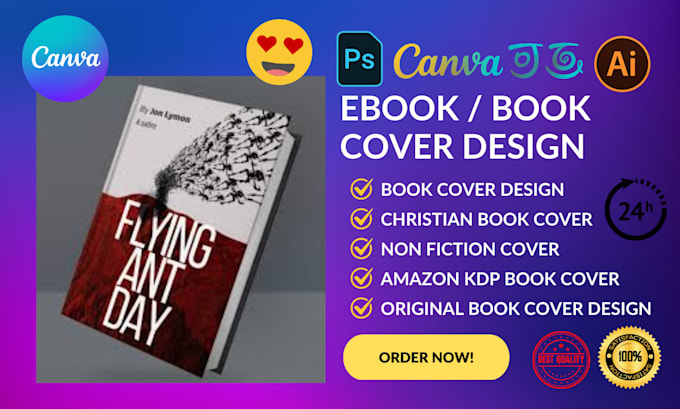 Gig Preview - Do non fiction book cover design ebook cover, amazon kdp book cover design