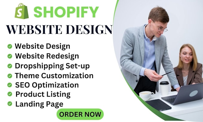 Gig Preview - Do shopify website design and create a shopify store