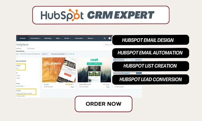 Gig Preview - Setup hubspot email automation hubspot email template design for lead conversion