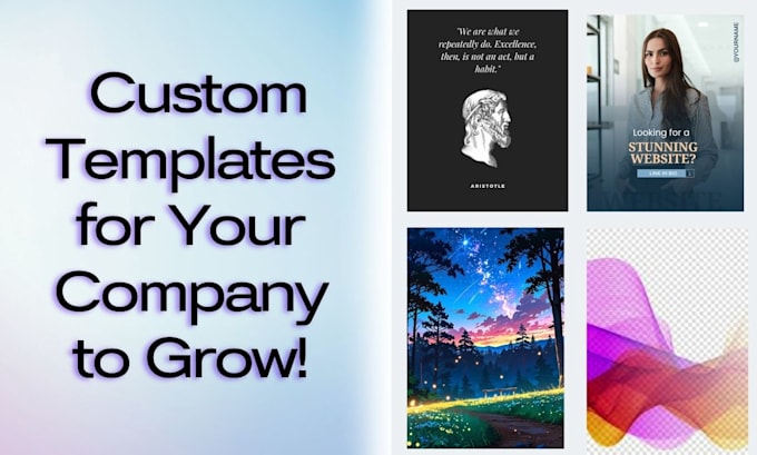 Gig Preview - Create custom templates for your company in 2 days