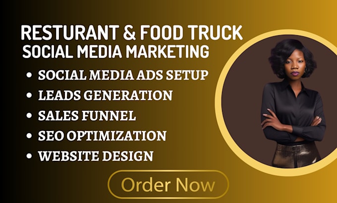 Gig Preview - Be your restaurant and food truck social media marketing manager