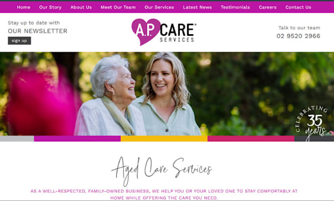 Gig Preview - Home care website home care flyer logo design home care leads home care website