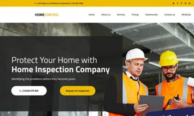 Gig Preview - Home inspection website home improvement home renovation website home repair