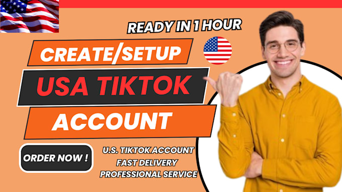 Gig Preview - Create USA tiktok account USA tiktok account USA tiktok account tiktok USA