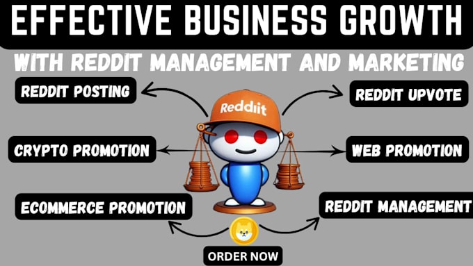 Gig Preview - Do reddit post management to boost business website ai app product link crypto