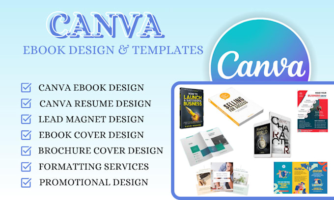 Gig Preview - Design canva ebook brochure workbook lead magnet event flyer ebook formatting