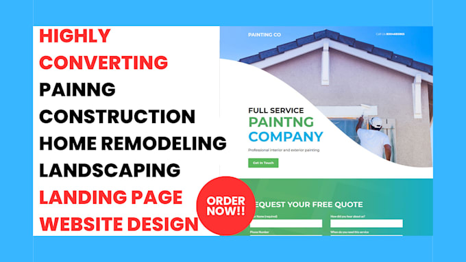 Bestseller - design painting construction home remodeling land scaping website landing page