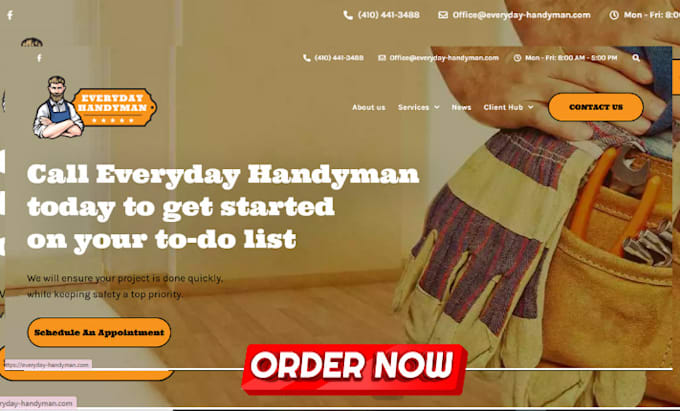 Gig Preview - Design handyman website construction website