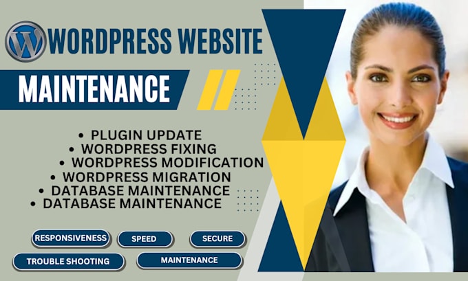 Gig Preview - Do wordpress website maintenance customization, bug, fixes, support and updates