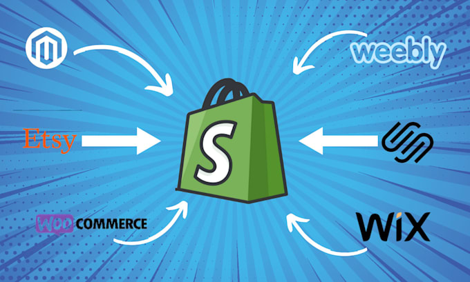 Gig Preview - Wix to shopify, shopify to wordpress migration, wordpress to shopify