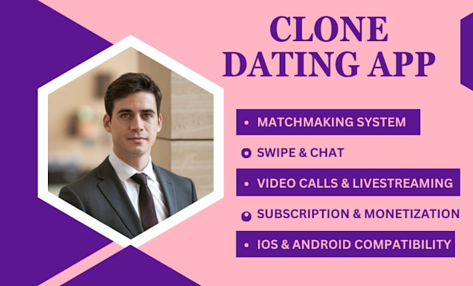 Gig Preview - Create dating app like tinder hinge clone livestreaming matchmaking chat app