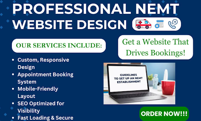 Gig Preview - Create a booking optimized website for non emergency medical transport service