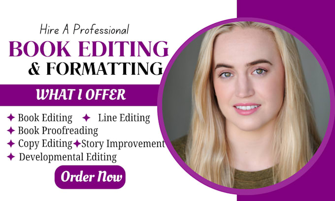 Gig Preview - Proofread book developmental edit format children book novel fiction book editor