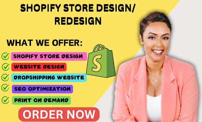 Gig Preview - Redesign shopify website design shopify website redesign shopify store design