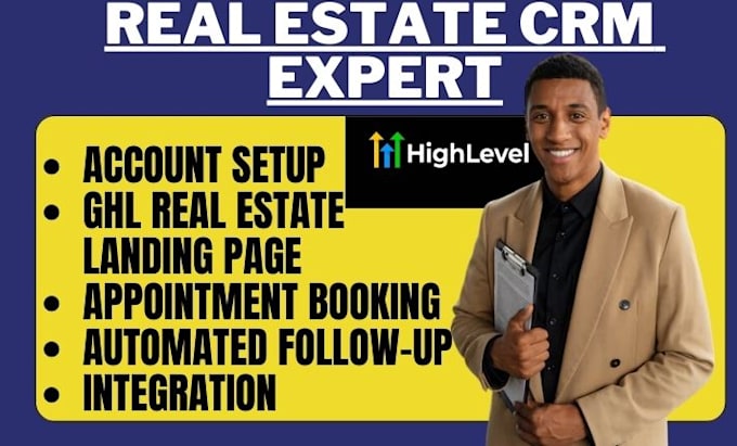 Gig Preview - Setup gohighlevel real estate landing page ghl appointment booking automation va