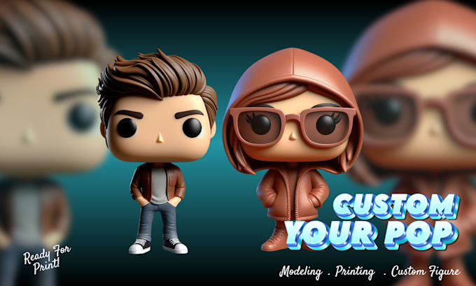 Gig Preview - Create custom 3d funko pop character design, funko sonic pop art for 3d printing