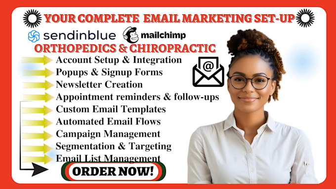 Gig Preview - Orthopedics chiropractic mailchimp email marketing campaign workflow automation