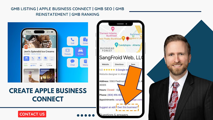 Gig Preview - Create a verified apple business connect, apple map listing local seo