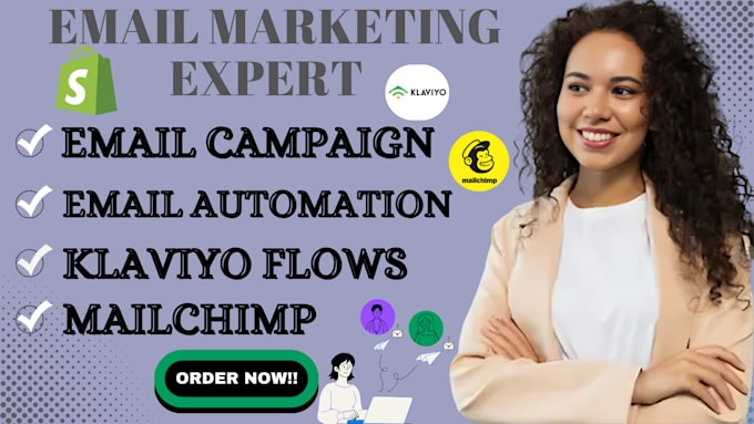 Gig Preview - Do shopify klaviyo flows mailchimps email marketing automation flow campaign