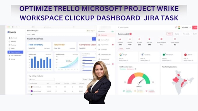 Gig Preview - Optimize trello microsoft project wrike workspace clickup dashboard  jira task