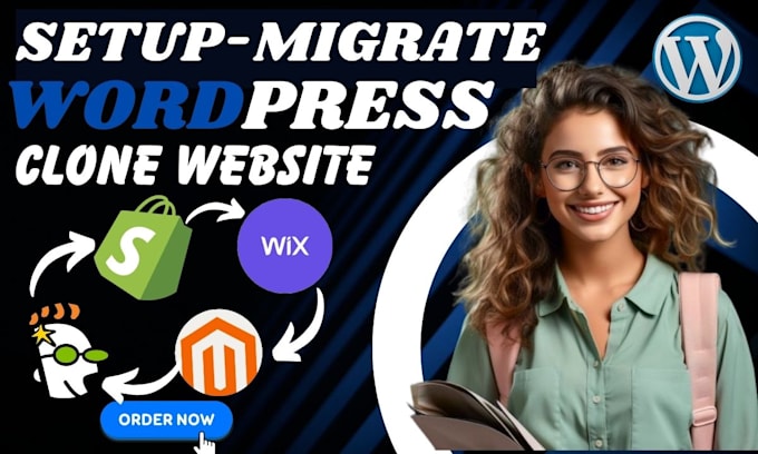 Gig Preview - Do website migration transfer wix wordpress magento godaddy to shopify domain