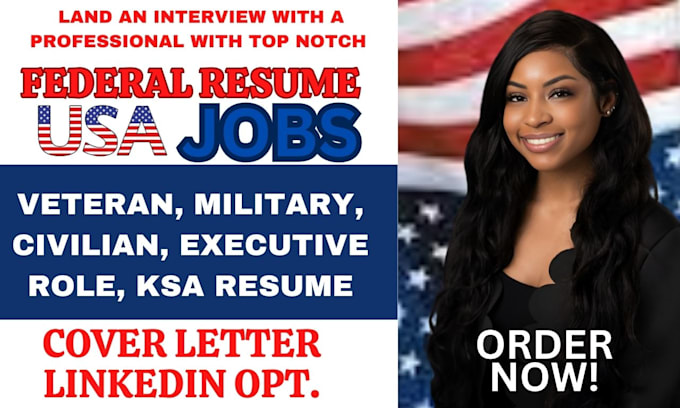 Gig Preview - Write  federal resume, military, veteran, usajob, executive, government