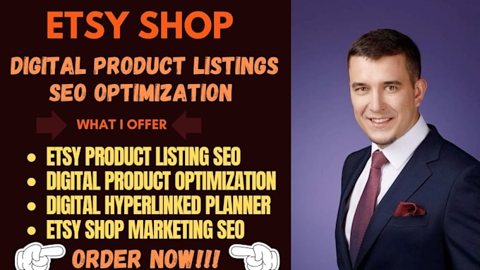 Gig Preview - Do etsy product listings etsy SEO listing product description digital planner