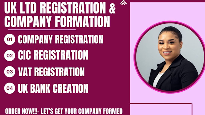 Gig Preview - Uk ltd company registration, uk company formation, utr, vat, eori with UK bank