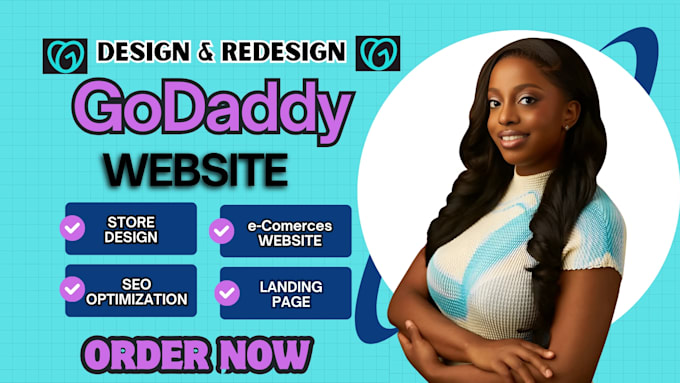 Gig Preview - Godaddy website design godaddy website redesign  or godaddy website landing page