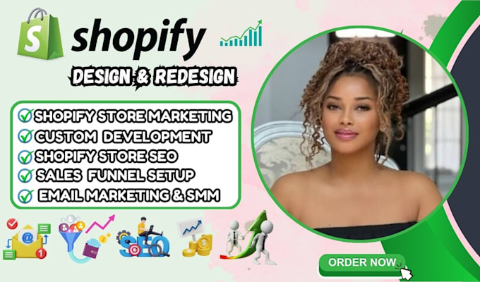 Bestseller - design redesign optimize boost your shopify store for maximum traffic and sales