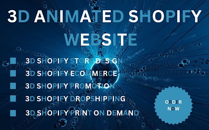 Gig Preview - Interactive 3d animated website 3d spline animation 3d shopify website animation