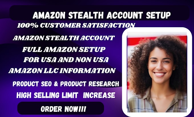 Gig Preview - Setup fully verified amazon stealth account amazon store set up amazon creation