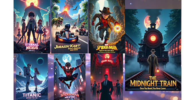 Gig Preview - Create epic ai generated crossover movie posters for you