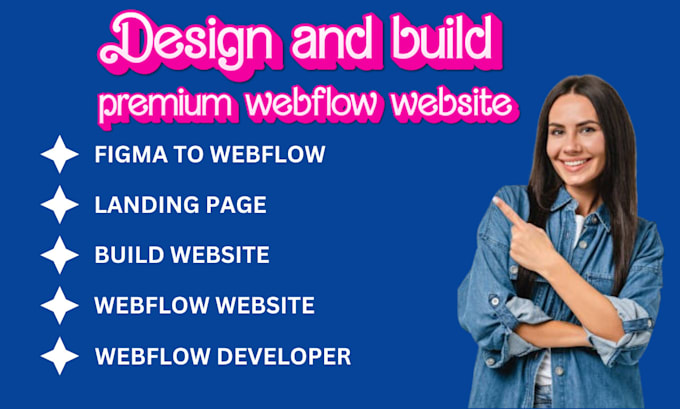 Gig Preview - Design and build premium webflow website, landing page, figma to webflow, frame