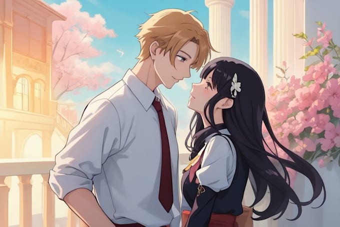 Bestseller - draw your couple character with anime style