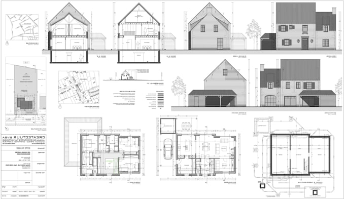 Gig Preview - Provide custom home design package in autocad and revit