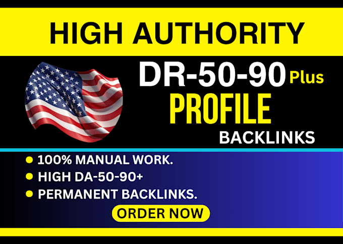 Gig Preview - Generate high authority dofollow profile backlinks with da 90 plus