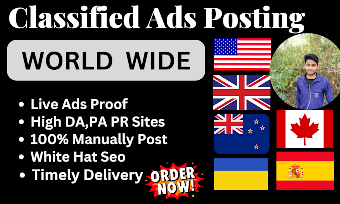 Gig Preview - Classified ads posting on high da sites for SEO ranking