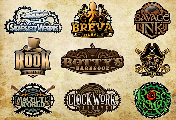 Gig Preview - Provide professional steampunk logo design or any graphic design