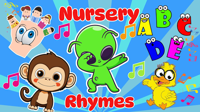 Gig Preview - Create a 2d nursery rhymes kids animation video for you