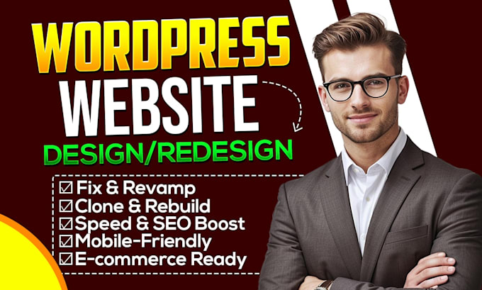 Gig Preview - Build modern and catchy wordpress website design