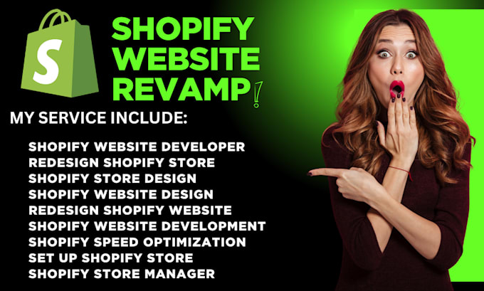 Gig Preview - Do shopify website design shopify website development shopify revamp