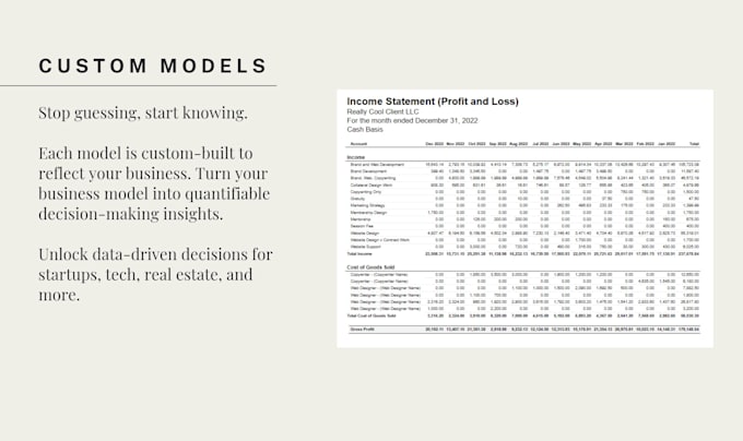 Gig Preview - Build financial models, projections, and business plans