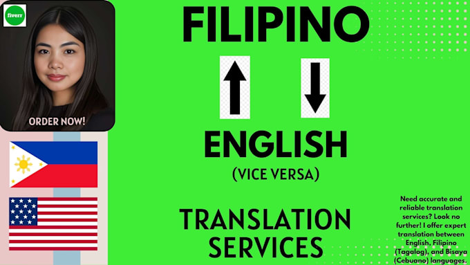 Gig Preview - Filipino to english translation