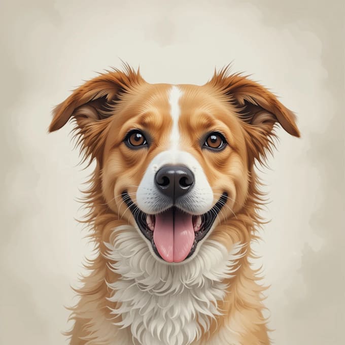 Gig Preview - Do custom pet portrait, dog,cat,animal portrait