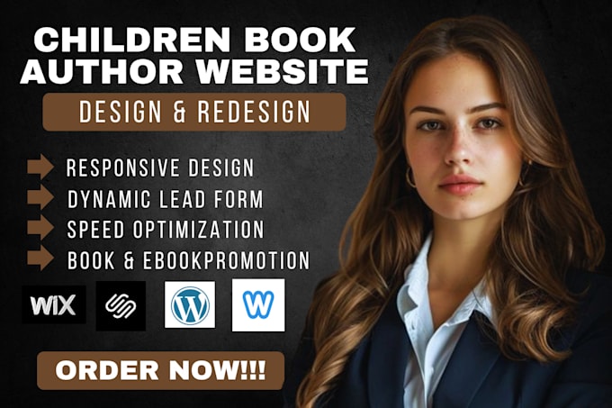 Bestseller - design author website or children book website or book author website for author