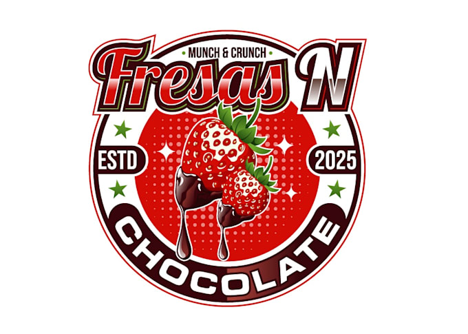 Gig Preview - Create high quality and beautiful strawberry logo design