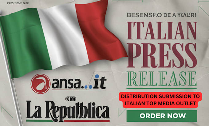 Gig Preview - Do italian press release with italian press release distribution and translation