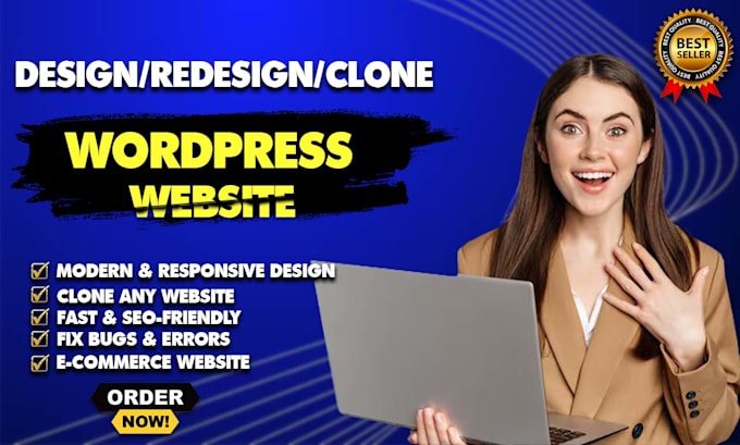 Bestseller - do wordpress website development, design, redesign and clone any website